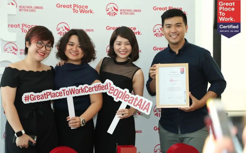 Review công ty bảo hiểm AIA đạt giải Great Place to Work trong nhiều năm